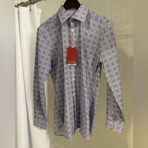 Ted Baker Navy Geometric Dress Shirt